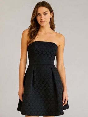 White House Black Market | Dresses | White House Black Market Elegant  Little Black Strapless Rose Dress Size 6 | Poshmark